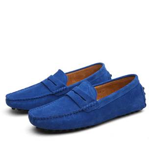 Men's Loafers, Foreign Trade Driving Shoes, Cow Suede, Versatile Casual Lightweight Men's Leather Shoes