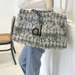 Cross-border yoga fitness bag, canvas bag, large-capacity shopping bag, handbag, niche minimalist single-shoulder outdoor tote bag