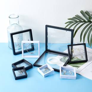Transparent Pe Film Suspension Box Ring Pendant Jewelry Packaging Box Jewelry Jewelry Wearable Nail Badge Display Box