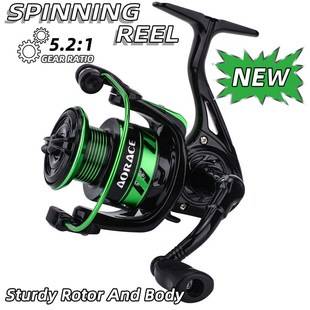 Green Metal Fishing Reel, Spinning Reel, Fishing Line Reel, Sea Rod Reel, Anchor Fishing Reel, Long-Distance Casting Reel, Fishing Gear Wholesale