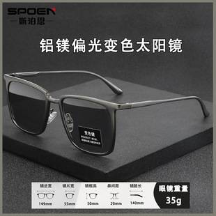 2026 New Aluminum-Magnesium Polarized Sunglasses for Women, Tiktok Style Sunglasses for Men, High-End Fashion Square Frame Photochromic Glasses
