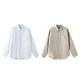 Muji Men's Hemp Washed Long-Sleeve Shirt Men's Clothing Shirt 26Th Summer Collection Men's Jacket New Arrival