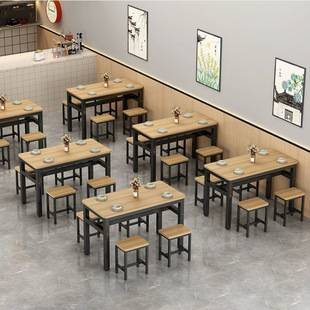 Fast food restaurant table and chair set, commercial restaurant table and chair set, simple rectangular small table for home use