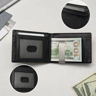 European and American Cross-Border Rpet Business Wallet, Cross-Border Leather Multi-Card Slot Wallet, Japanese and Korean Flip-Top Microfiber Wallet Factory