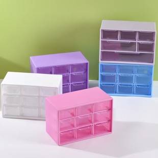 TikTok Same Style Jiugongge Storage Box Girl's Heart Instagram Dust-proof Drawer-type Desktop Stationery Jewelry Cosmetics Collection