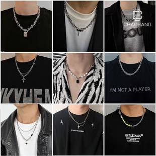 Necklace Men's Titanium Steel Color-free Simple All-match Jewelry Women's Woolen Chain New Fashion Personalized Hot Hip-hop Accessories