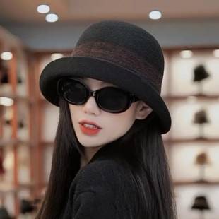2026 Autumn Knitted Fisherman Hat for Women, Foldable Short Brim Round Top Fashionable Commuter Hat, Autumn and Winter Elegant Hat with a High-End Feel