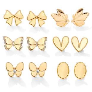 Imitation 925 Silver Needle Moth Butterfly Earrings with Creative DIY Mother-Of-Pearl Handmade Ear Pendants, High-End Earring Accessories