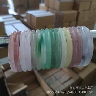 8mm inner diameter 62mm glass imitation jade beauty bracelet jingle bracelet floating flower bracelet imperial concubine bracelet