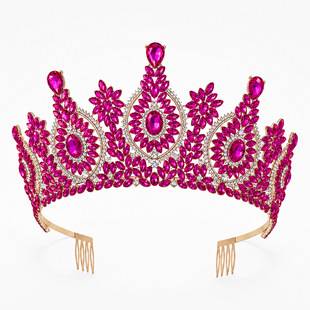 Factory Direct Supply of Bridal Crowns, Baroque European and American Hair Accessories, Crown Headpieces, Full Diamond Dress Accessories, High-End Jewelry Delivery