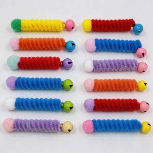 Amazon Cross-Border New Colorful Cat Toys, Cat Self-Entertainment Hair Strips, Hair Balls, Bells, Pet Set