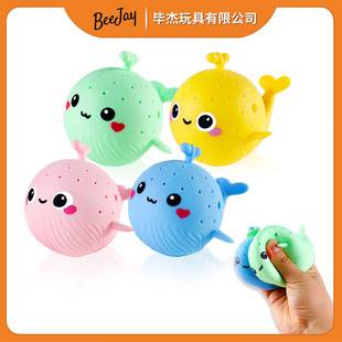 Cartoon Whale Bath Toy for Kidsren, Water Spray Shower, Baby Bathroom Soft Rubber Soothing Water Toy