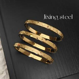 [Continuous New Arrivals] Lv's New High-End Version Finely Crafted V Letter Bracelet with Logo, Exclusively for Cross-Border Sales