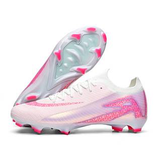 Cross-Border New Adult Outdoor Turf Sports Training and Competition Ag Long Spike Anti-Slip Soccer Shoes Wholesale in Stock