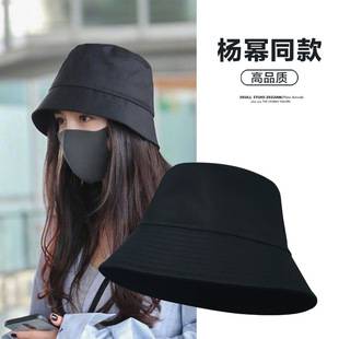 Yang Mi's Same Style Fisherman Hat for Women Autumn and Winter 2023 New High-End Large Head Circumference Melanin Artifact Bucket Hat
