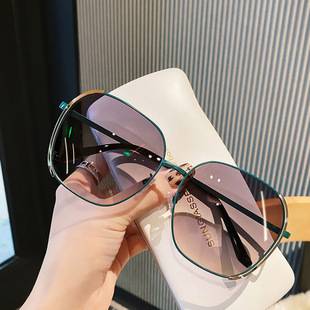 New Fashionable and Personalized Internet Celebrity Hot Style Metal Sunglasses Glasses Women's Anti-Uv Sunglasses Wholesale