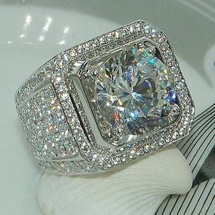 Cross-Border Hot-Selling European and American Fashion Rings, Men's Diamond Rings, Full Diamond Micro-Encrusted Jewelry, Tough and Exquisite Niche Jewelry