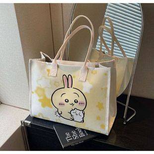 Chiikawa Shoulder Bag, Versatile Large-Capacity Student Canvas Bag, Commuter Tote Bag, Usaki Bag