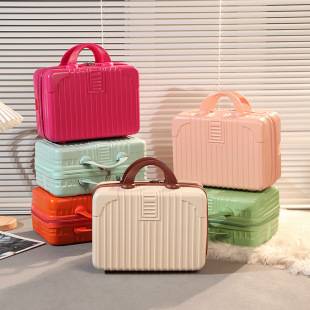 Red Luggage Case Women's Small Lightweight 14-inch Suitcase Cosmetic Case Suitcase Password Accompanying Gift Case Storage