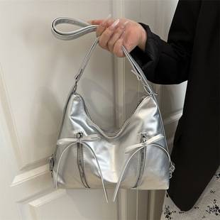 2025 New Bow Backpack Women's Fashion South Korea Tote Bag Casual Large Capacity Shoulder Bag