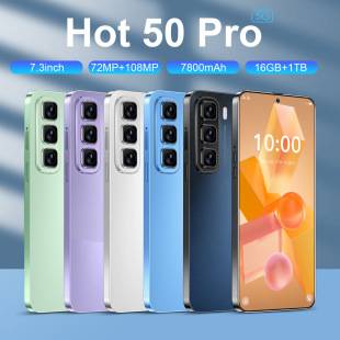 Spot Cross-Border Supply of Smartphones Hot 50 Pro High-Definition Large Screen 16+1Tb Source Factory Direct Sales Wholesale