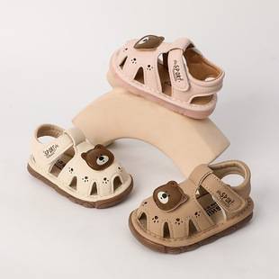Summer New Style Baby Toddler Shoes, Sandals, Cartoon Soft-Soled Shoes for Boys and Girls, 0-2 Years Old Leather Shoes