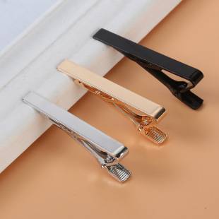 Amazon new clothing tie clip accessories alloy tie clip men's simple shirt clip in stock