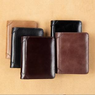 European and American Business Men's Short Wallet Multi-Functional Classic Fashion Trend Wallet Full Material Men's Multi-Card Slot Change