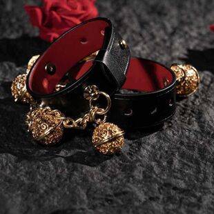 Women's anklet [Palace Bell Anklet] bell anklet choker necklace black and red bracelet