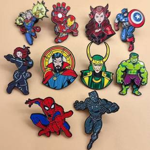 New Marvel Avengers Brooch Spider-Man Iron Man Captain America Hulk Cartoon Badge Pin