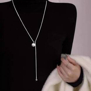 Pearl Long Sweater Chain 2025 New Hot Style Accessible Luxury Elegant Fashion Niche Necklace Women's High-End Accessories