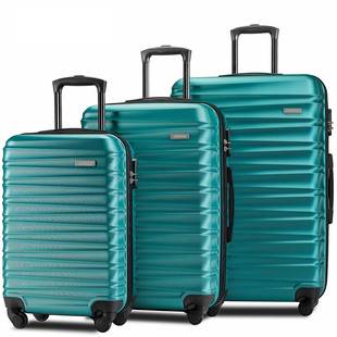 Thickened solid-color PC suitcase 24inch wear-resistant and drop-resistant multifunctional carry-on trolley case with universal wheels