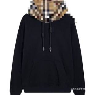 Cross-Border Stylish Men's Trendy Brand Fashion Jacket with Hood, Niche Versatile American Casual Plaid Black Jacket for Spring and Autumn