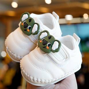 Baby Shoes Men's and Women's Spring and Autumn Step Shoes New Single Shoes Soft Sole Non-slip Cartoon Cute Anti-drop 0-15 Months Baby