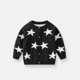 ins baby Autumn knitted cardigan baby sweater coat spring and autumn baby boys' sweater