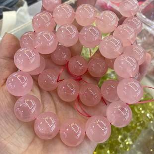 Natural Horse Pink Crystal Bracelet for Women Madagascar Pink Crystal Hibiscus Stone DIY Handmade Bracelet Peach Blossom Grapefruit Pink