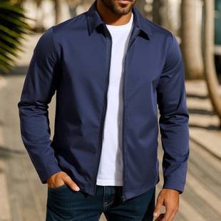 2025 Cross-Border Autum New Men's Jacket Zipper Raglan Sleeve Zipper Cardigan Jacket Export Windproof Jacket