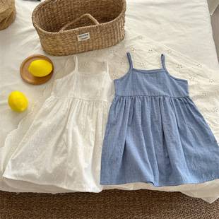 2026 Autumn New Product: Children's Labeled Layered Strap Dress, Korean Style Jacquard Solid Color Dress for Girls and Toddlers