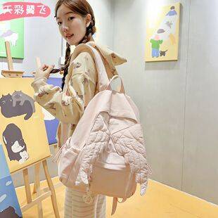 Cross-border school backpack for girls, high aesthetic appeal, suitable for third to fifth and sixth grade elementary school students and junior high school students, large capacity, lightweight backpack