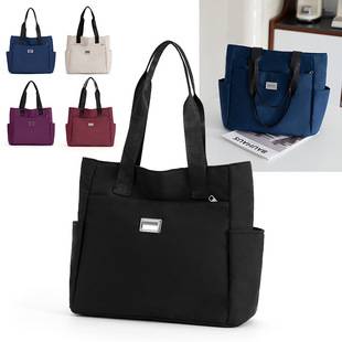 2024 New Mom Bag Women's Bag Nylon Shoulder Bag Fashion Large Capacity Handbag Oxford Cloth Tote Bag Wholesale