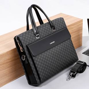 New Men's Bag Password Lock Anti-theft Handbag Shoulder Crossbody Simple Large Capacity Business Briefcase Men's Computer Bag
