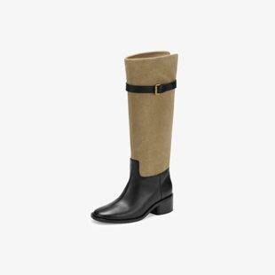 In-Stock Instant Delivery~ Xin Zhilei's Same Style Women's Shoes, "Chasing the Sunset" 26, New Autumn/Winter Collection, Nomadic Style Western Boots, Long Knight Boots