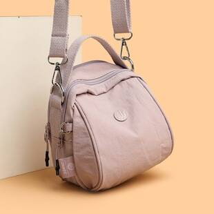 New 2026 cross-border casual shell bag, shoulder handbag, crossbody small bag, large capacity, water-resistant, simple nylon fabric bag