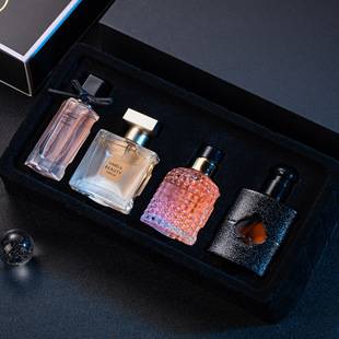 New ladies perfume set gift box four-piece set fresh and Lasting Light Fragrance Black Crow four-piece set perfume wholesale