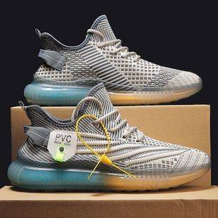 Coconut shoes men's shoes summer new breathable mesh shoes men's trendy all-match flying woven sports casual running daddy shoes