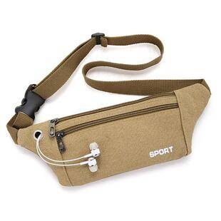 New Waist Bag Sports Chest Bag Shoulder Outdoor Leisure Canvas Bag Multifunctional Crossbody Men's Bag Pure Canvas Outdoor Bag