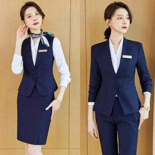 High-End Professional Formal Women's Suit Suit Jewelry Store Hotel Front Desk Reception Manager Work Clothes Vest Spring & Fall