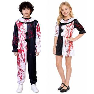 Cross-Border New Halloween Soul-Breaking Clown Cosplay Costume Halloween Horror Role-Playing Stage Performance Costume
