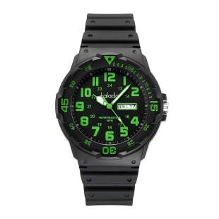 Trendy watches men's sports men's students waterproof anti-fall boys double calendar watch generation box link