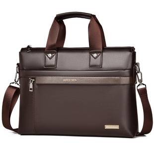 New men's handbag business official casual bag shoulder diagonal bag leather texture computer bag wholesale tide